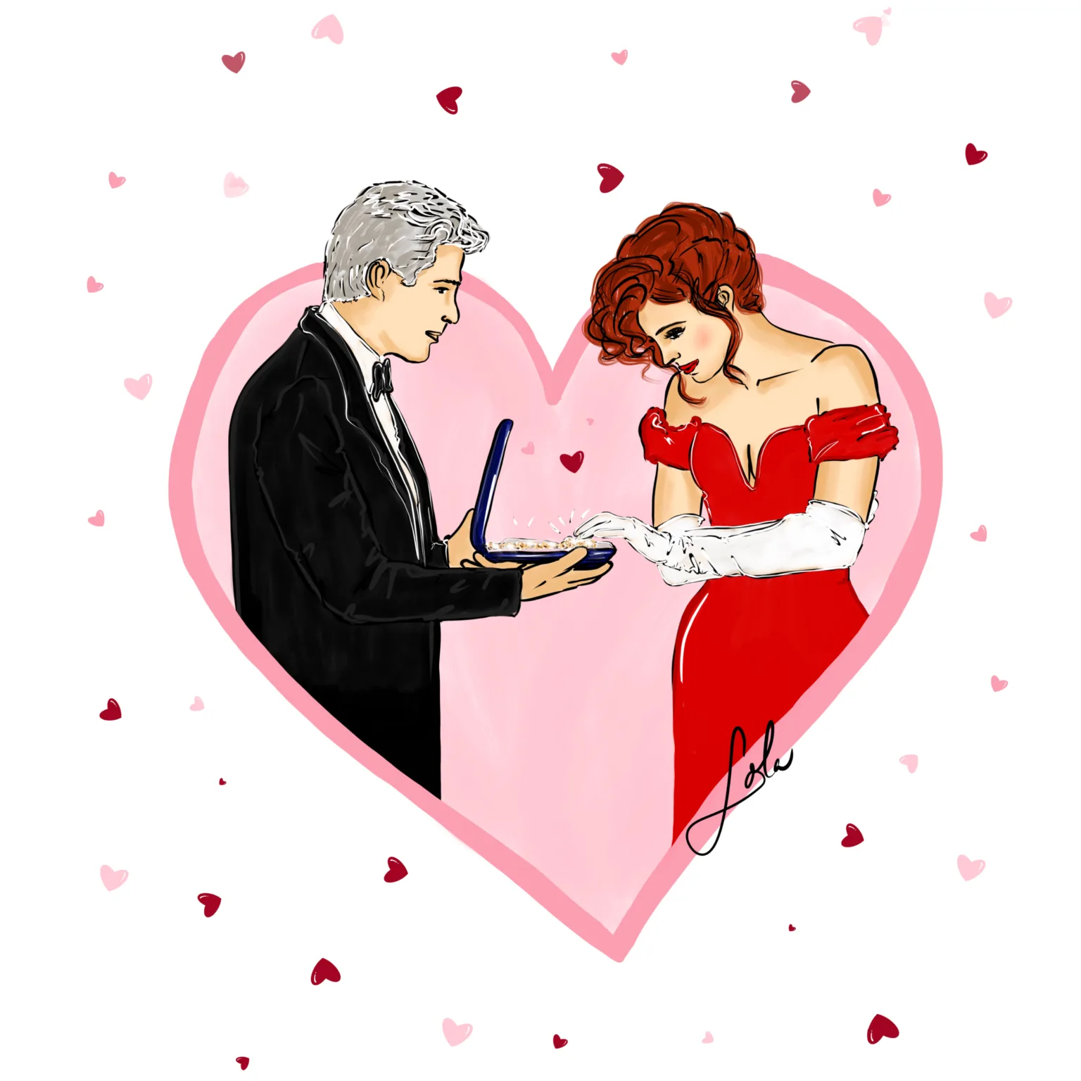 Pretty Woman ilustration art of lola