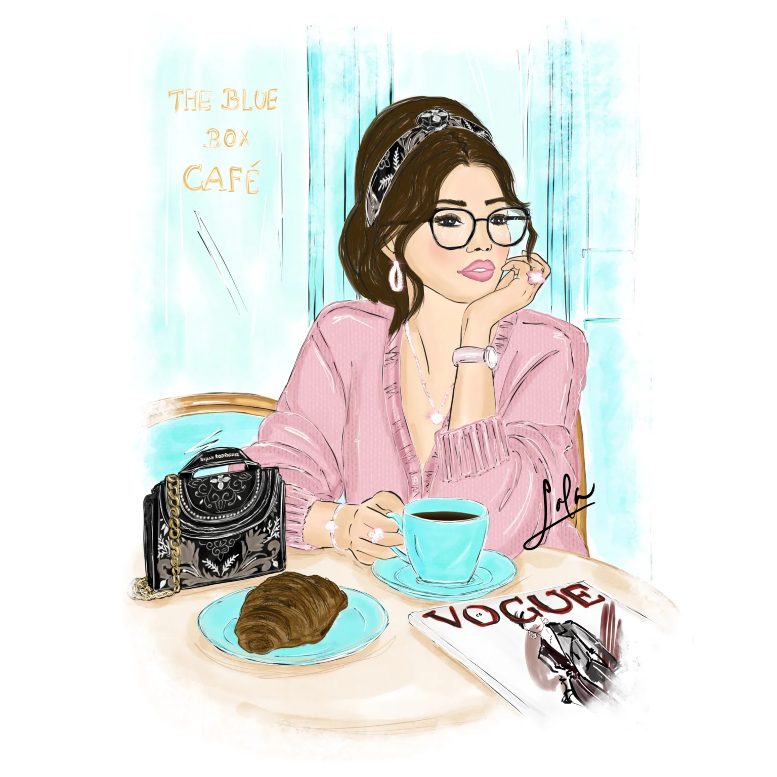 Tiffany the blue box ilustration art of lola